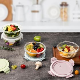 20oz Food Storage Containers with lids Set, Airtight 2.5 Cup Glass Meal Prep Containers, Heat-Resistant BPA-Free Glass Containers for Soup Leftov