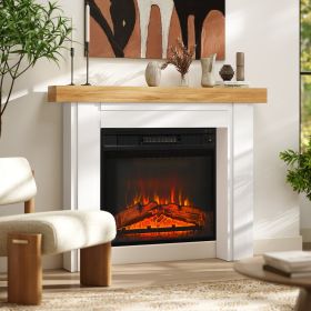 Baroque Fireplace Mantel (Option: Natural Wood-1360x240x680 mm)