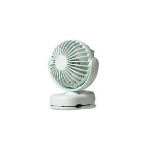 Portable USB Clip On Fan With 360 Degree Adjustable Head, Rechargeable Battery & Quiet Operation - For Desk, Bedside, Dorm, And Office Cooling (Option: Green)
