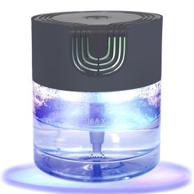Air Purifier -Air Washer With LED Night ColorfulLight, For Home And Office., Small Essential Oil Aroma Diffuser For Smoke, Pets (Option: Black)