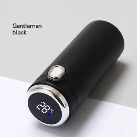 Intelligent Vacuum Cup Car Protable Thermos Coffee Tea Milk Travel Thermoses Bottle Stainless Steel Smart Temperature Display (Color: Black, Capacity: 320ml)